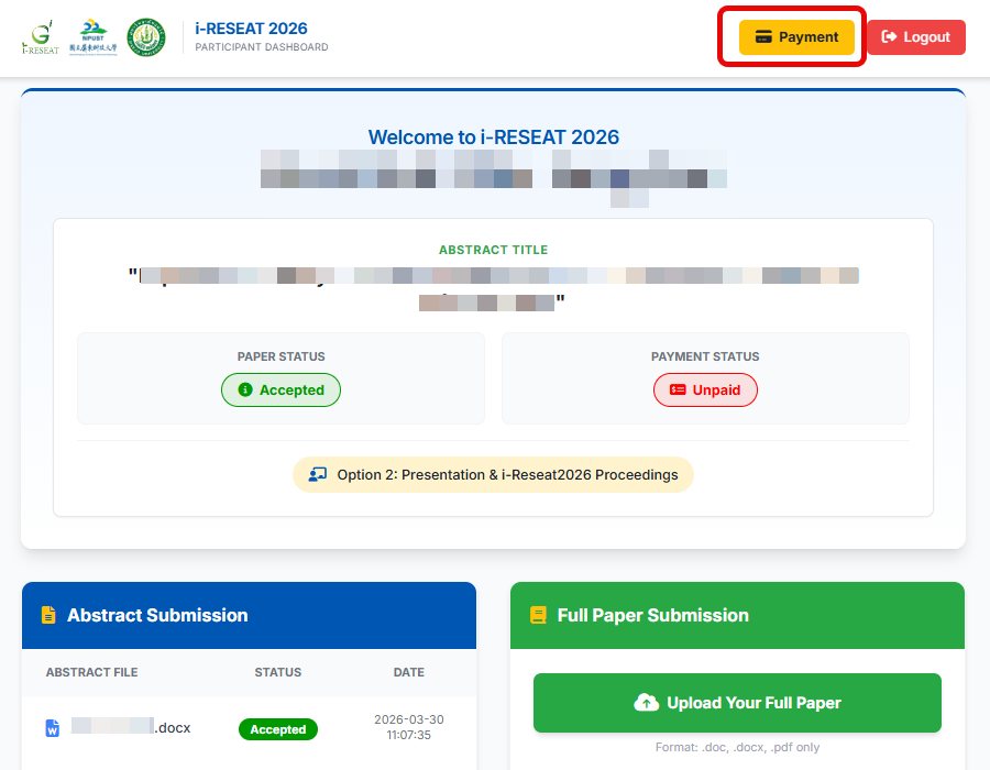 Payment Menu